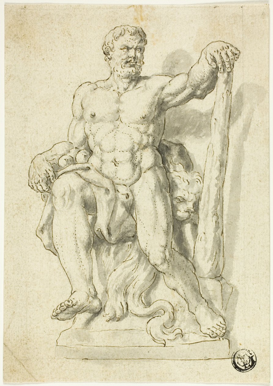 Ülő Herkules szobra alkotó: Style of Raymond de Lafage