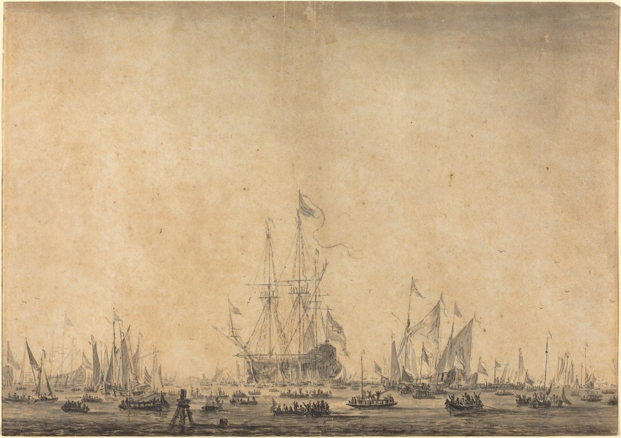 tengeri alkotó: Style of Willem van de Velde the Younger