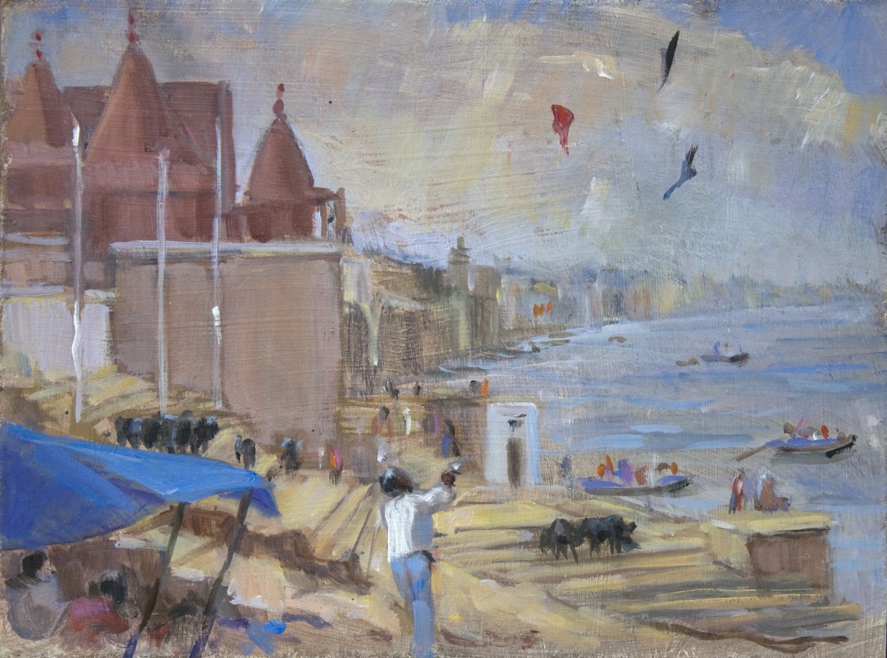 Sárkányrepülés Varanasiban, 2012, alkotó: Sue Wales