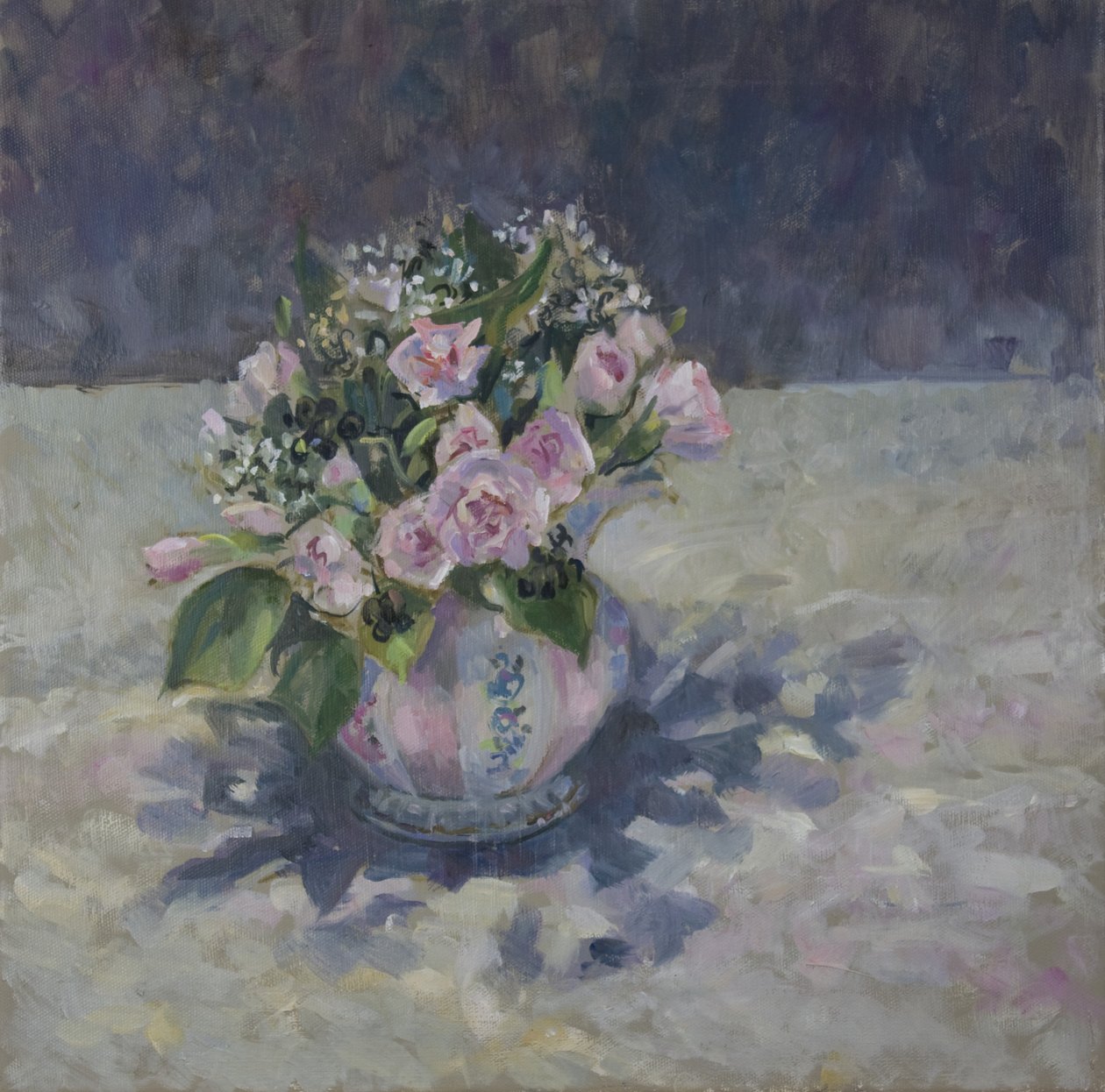 Rózsaszín csíkos kancsóban, 2013, alkotó: Sue Wales