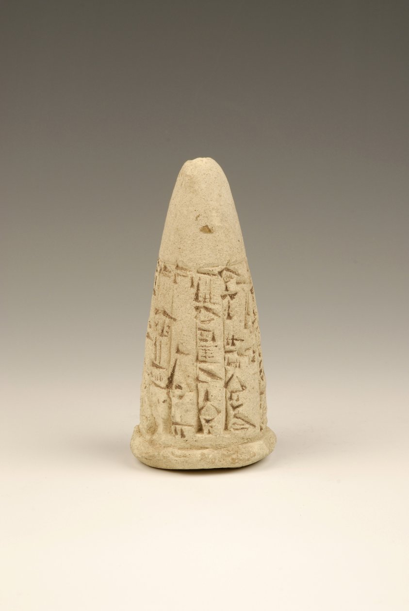 ékírásos kúp, ie 2143-2124 (terrakotta) alkotó: Sumerian