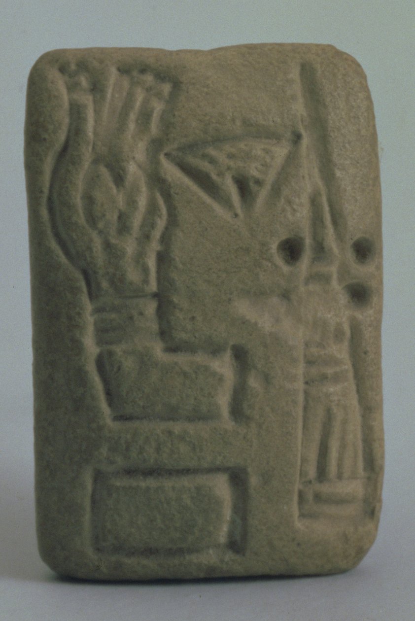 Ideogramokból álló dokumentum, Urukból, Irak, Kr. e. 4. évezred vége - Kr. e. 3. évezred eleje alkotó: Sumerian