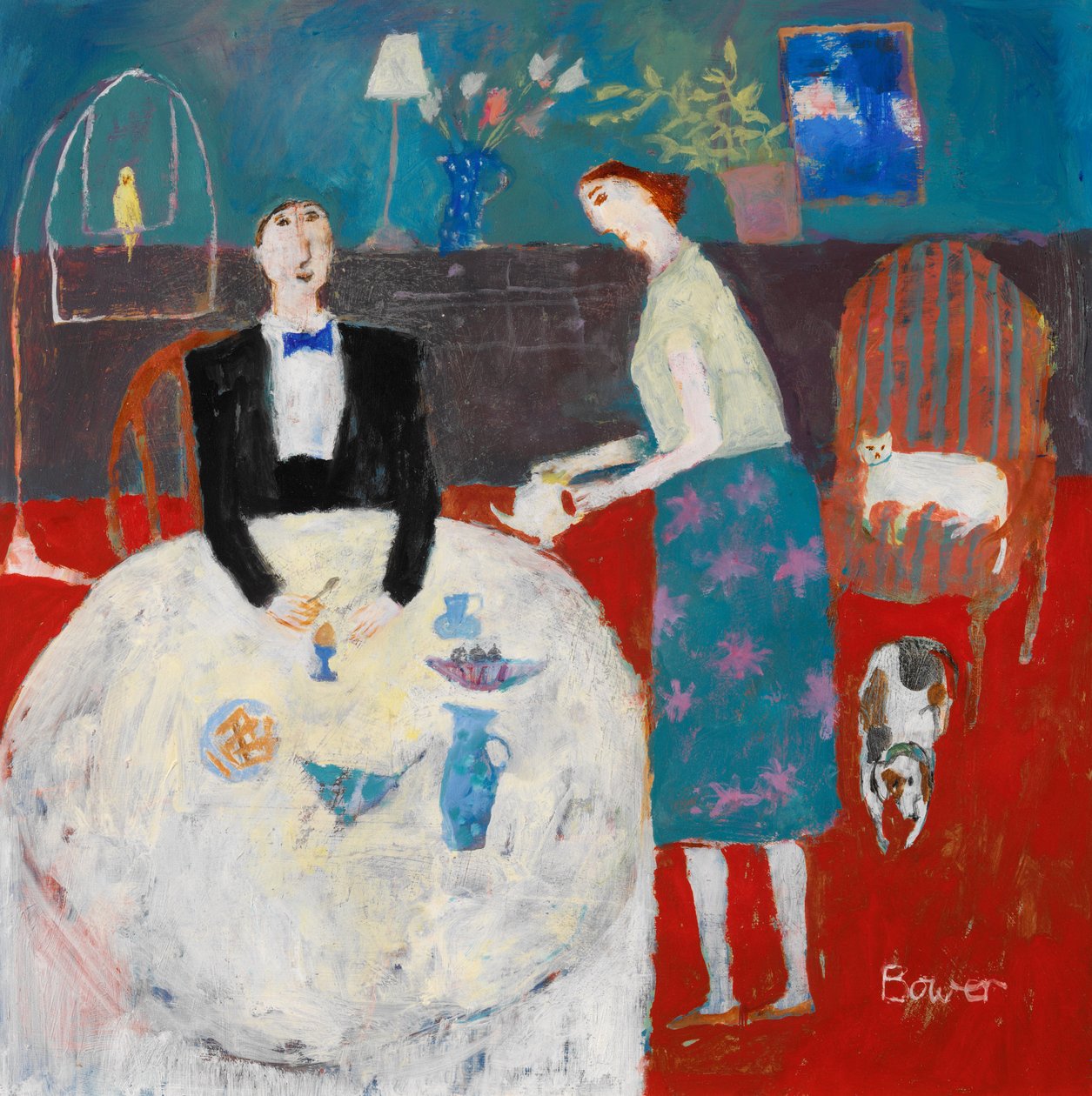 Főtt tojás és katonák, 2004 alkotó: Susan Bower