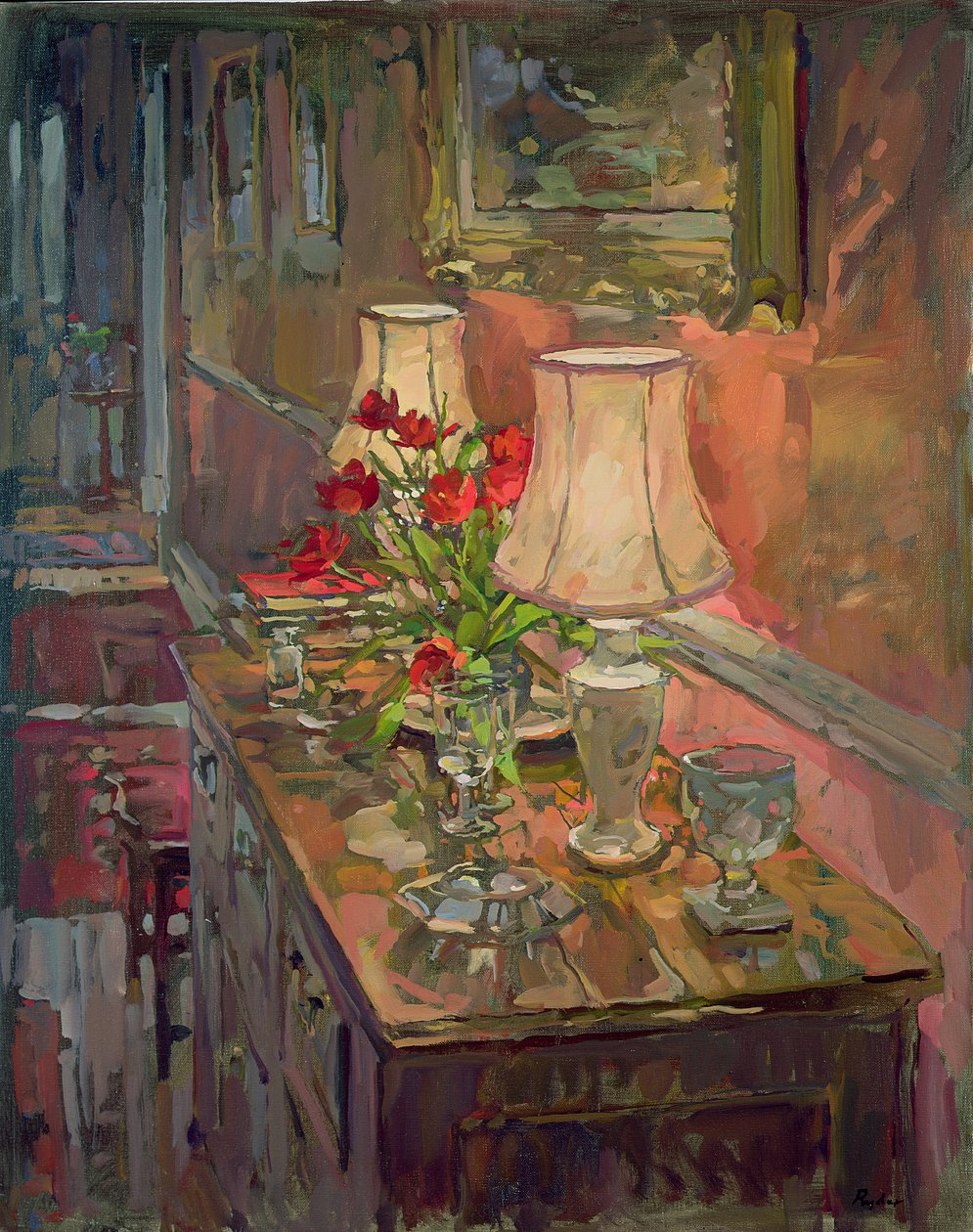 Lámpák és tulipánok alkotó: Susan Ryder