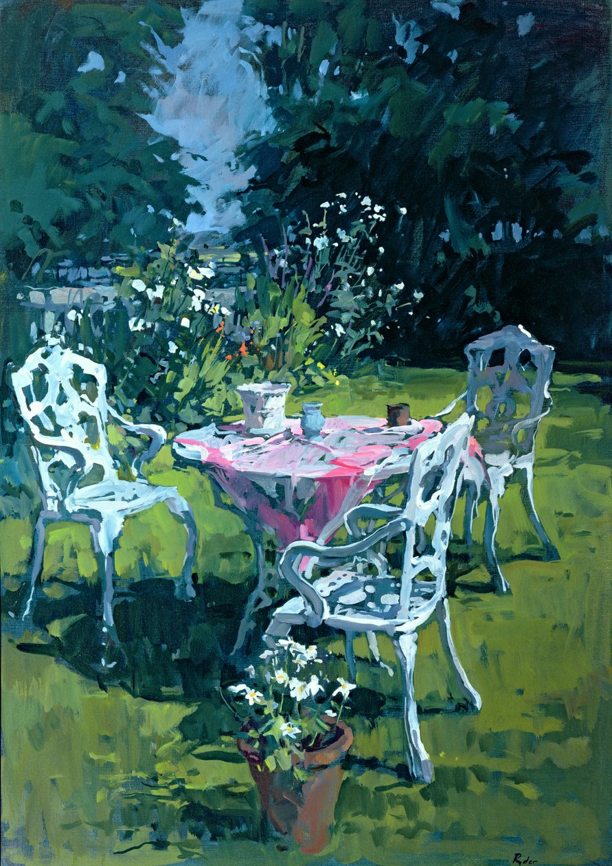 Fehér székek Belchesterben, 1997 alkotó: Susan Ryder
