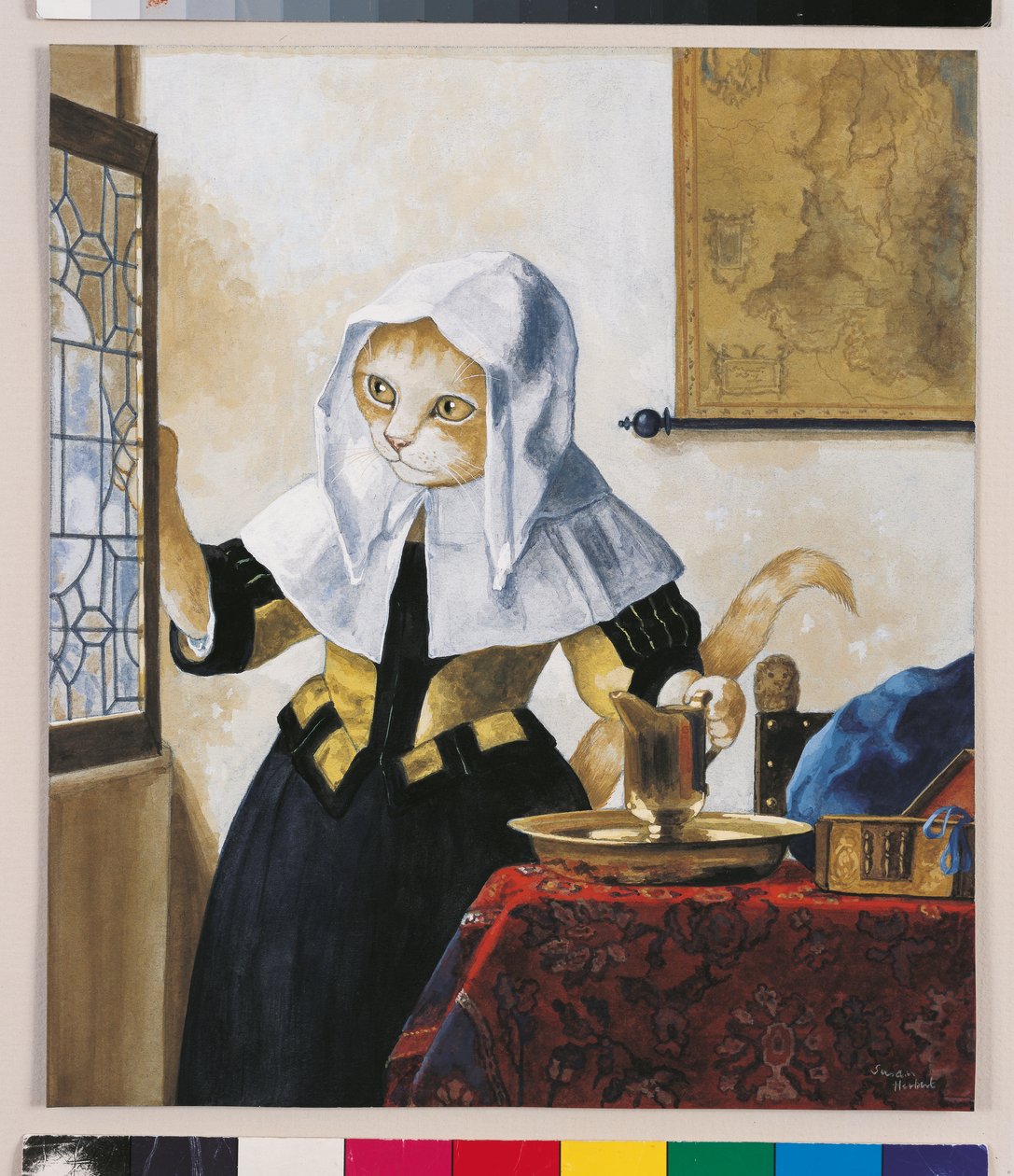 Illusztráció a Cats Galore! A kulturált macskák kompendiuma (kiad. 2015) alkotó: Susan Herbert