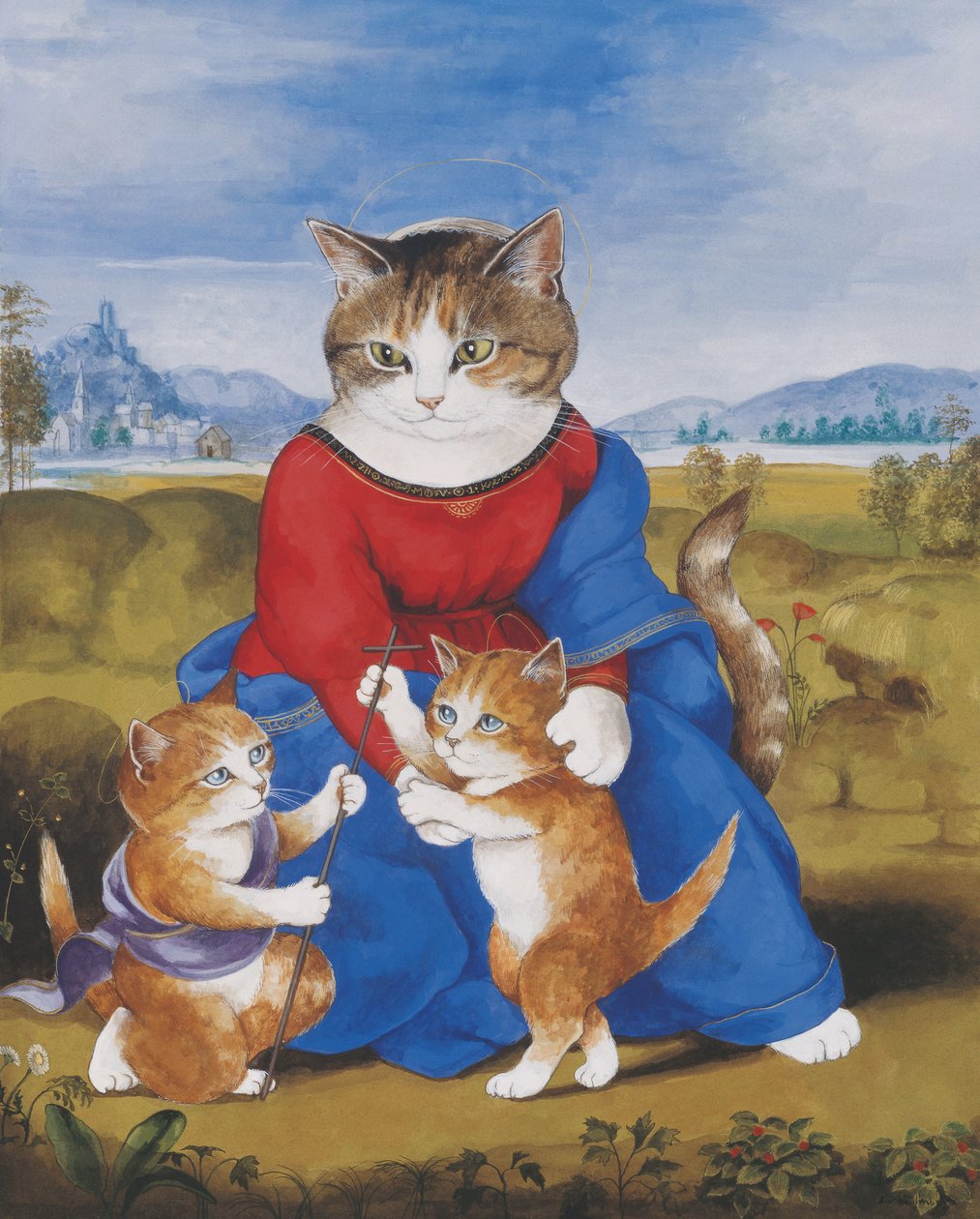 Illusztráció a Cats Galore! A kulturált macskák kompendiuma (kiad. 2015) alkotó: Susan Herbert