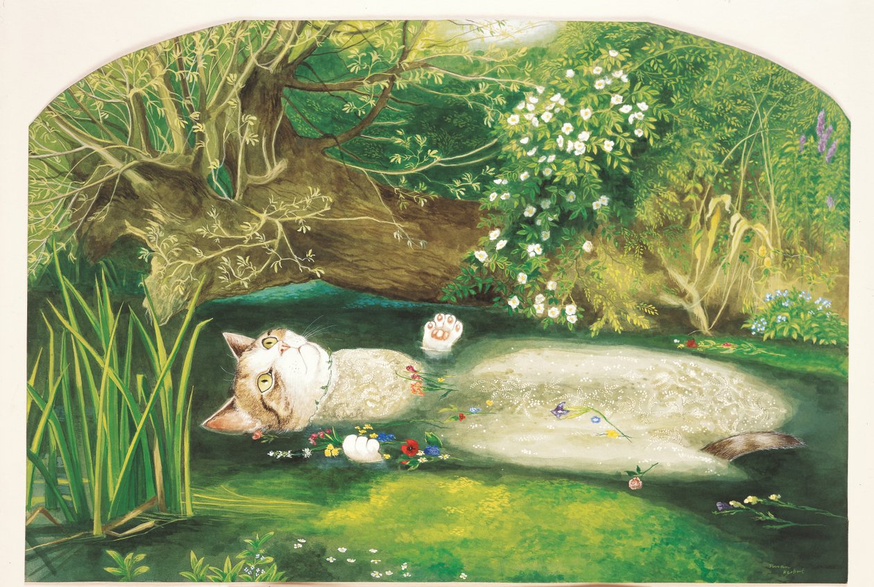 Illusztráció a Cats Galore! A kulturált macskák kompendiuma (kiad. 2015) alkotó: Susan Herbert
