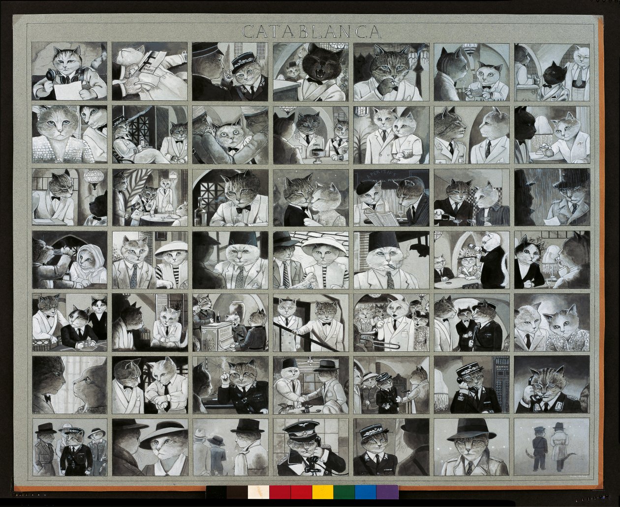Illusztráció a Cats Galore! A kulturált macskák kompendiuma (kiad. 2015) alkotó: Susan Herbert