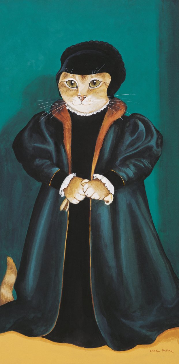 Illusztráció a Cats Galore! A kulturált macskák kompendiuma (kiad. 2015) alkotó: Susan Herbert