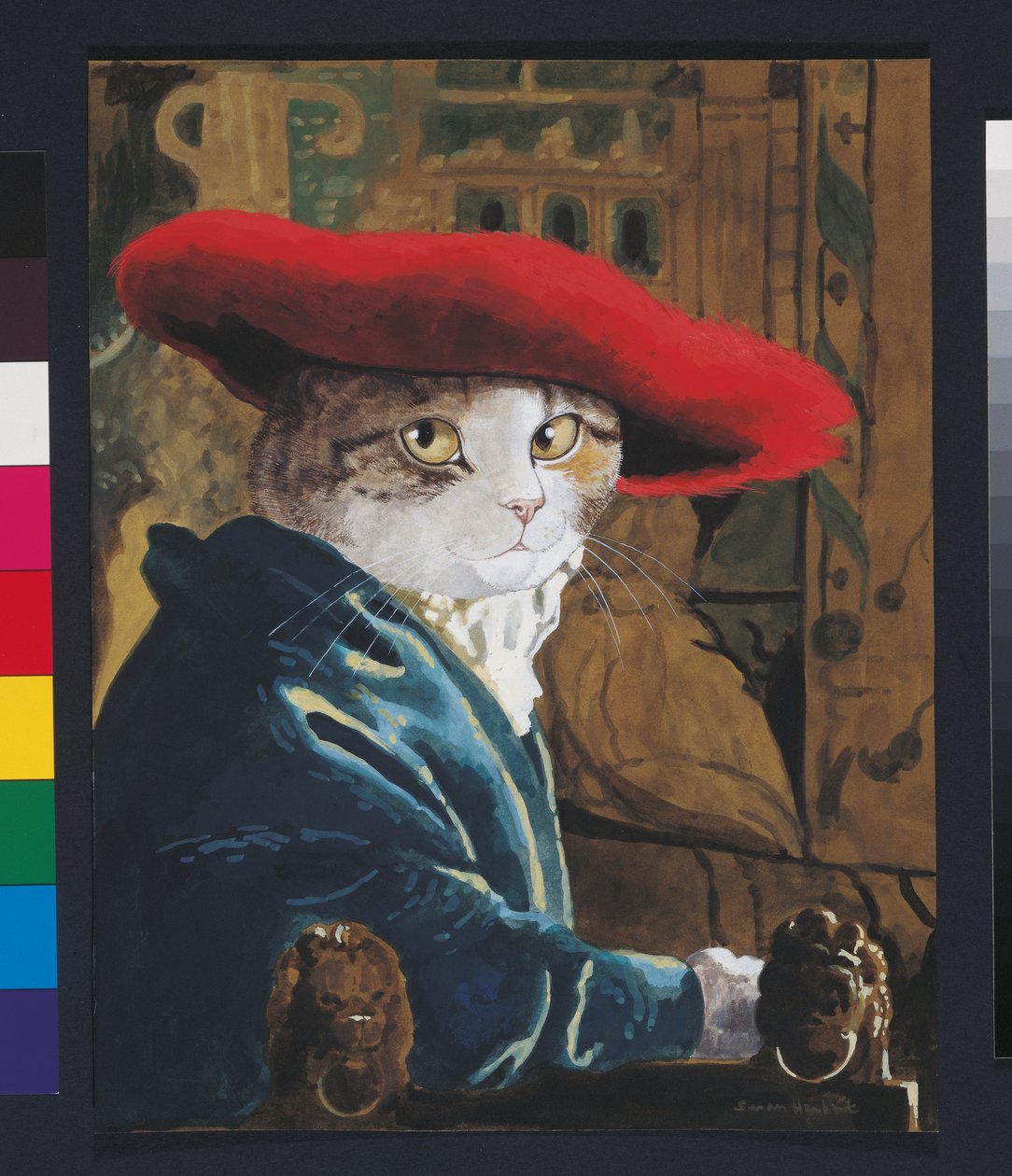 Illusztráció a Cats Galore! A kulturált macskák kompendiuma (kiad. 2015) alkotó: Susan Herbert