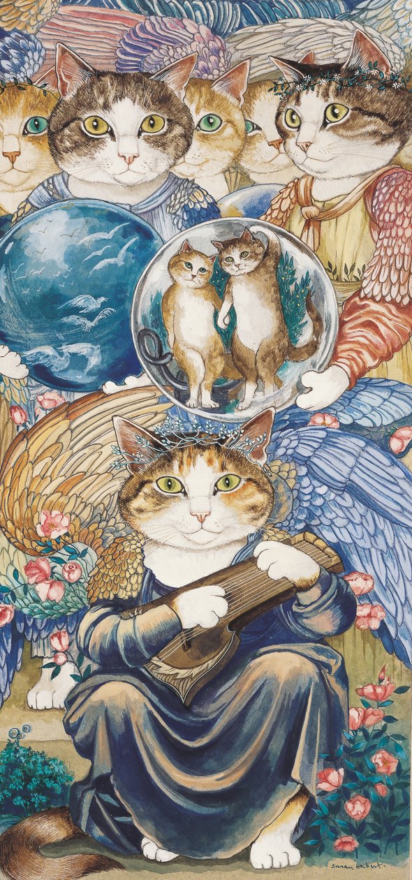 Illusztráció a Cats Galore! A kulturált macskák kompendiuma (kiad. 2015) alkotó: Susan Herbert