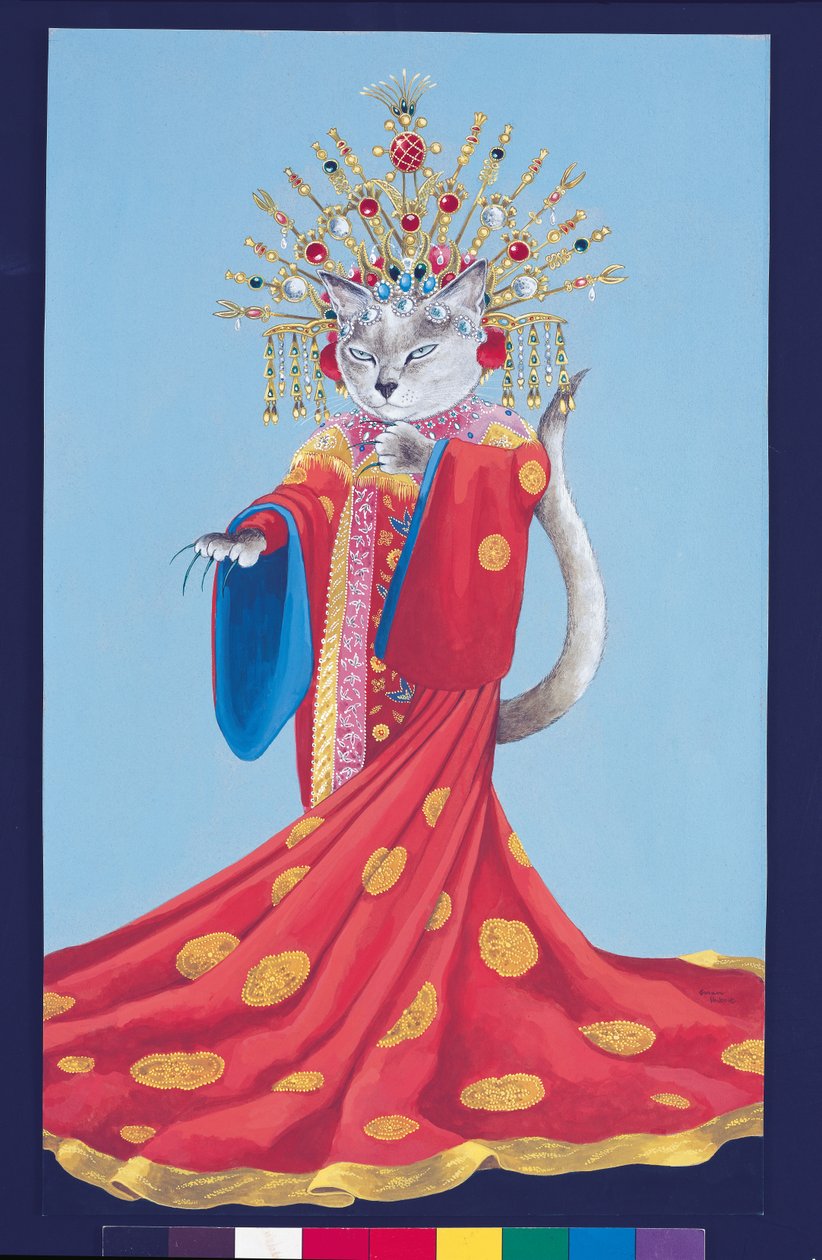 Illusztráció a Cats Galore! A kulturált macskák kompendiuma (kiad. 2015) alkotó: Susan Herbert