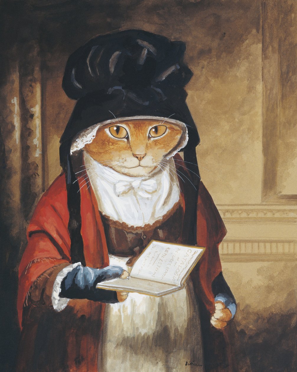 Illusztráció a Cats Galore! A kulturált macskák kompendiuma (kiad. 2015) alkotó: Susan Herbert