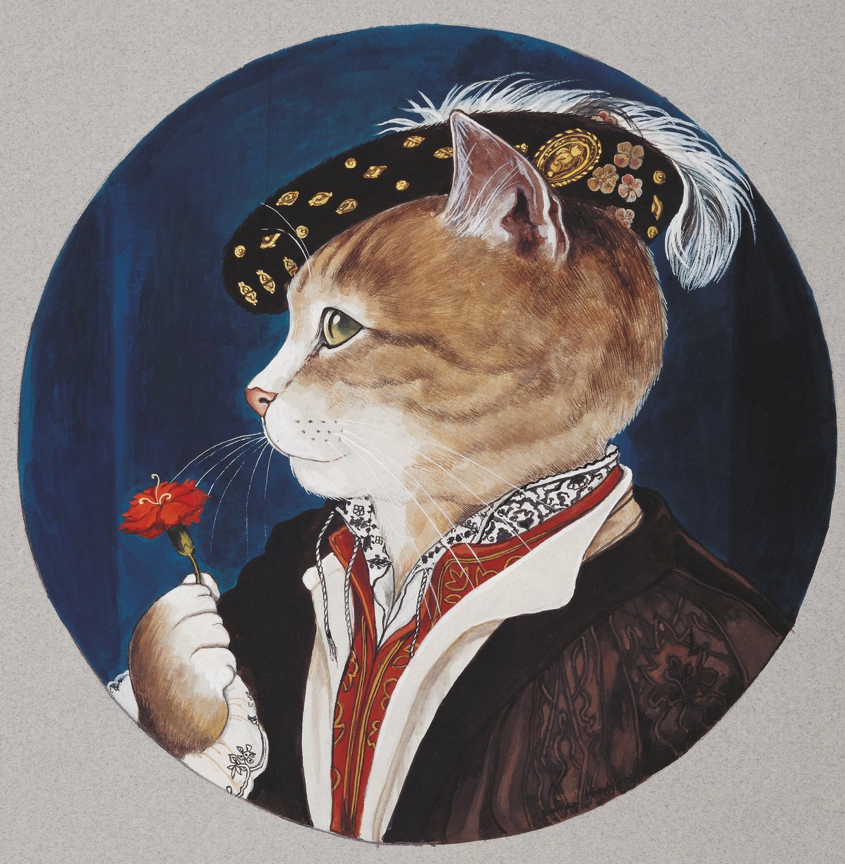 Illusztráció a Cats Galore! A kulturált macskák kompendiuma (kiad. 2015) alkotó: Susan Herbert