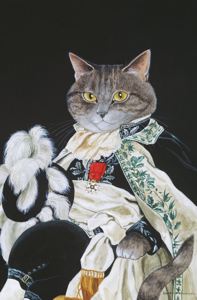 Illusztráció a Cats Galore! A kulturált macskák kompendiuma (kiad. 2015) alkotó: Susan Herbert