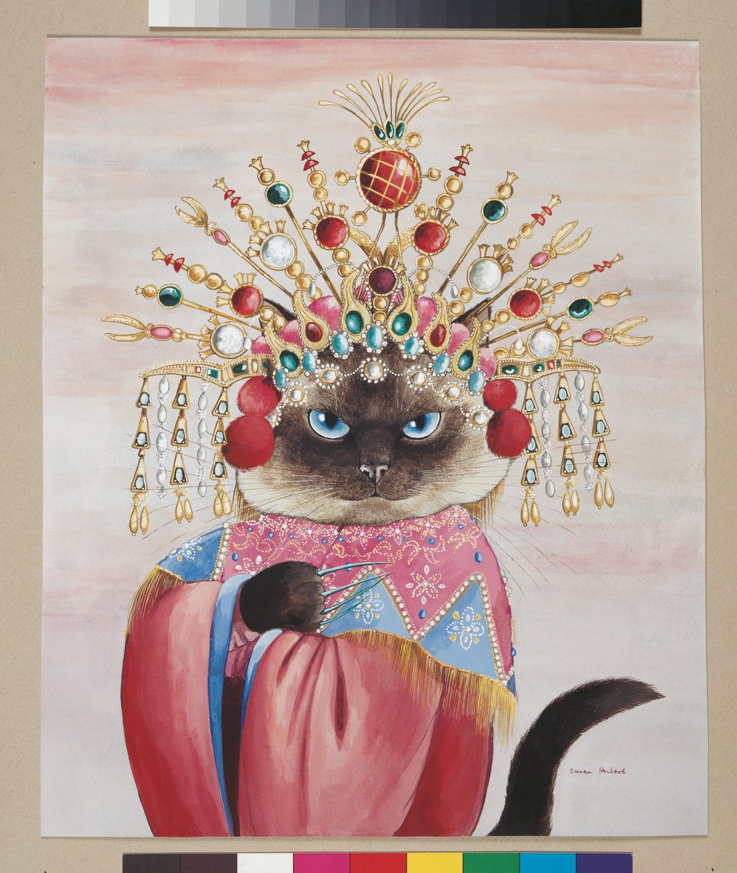 Illusztráció a Cats Galore! A kulturált macskák kompendiuma (kiad. 2015) alkotó: Susan Herbert