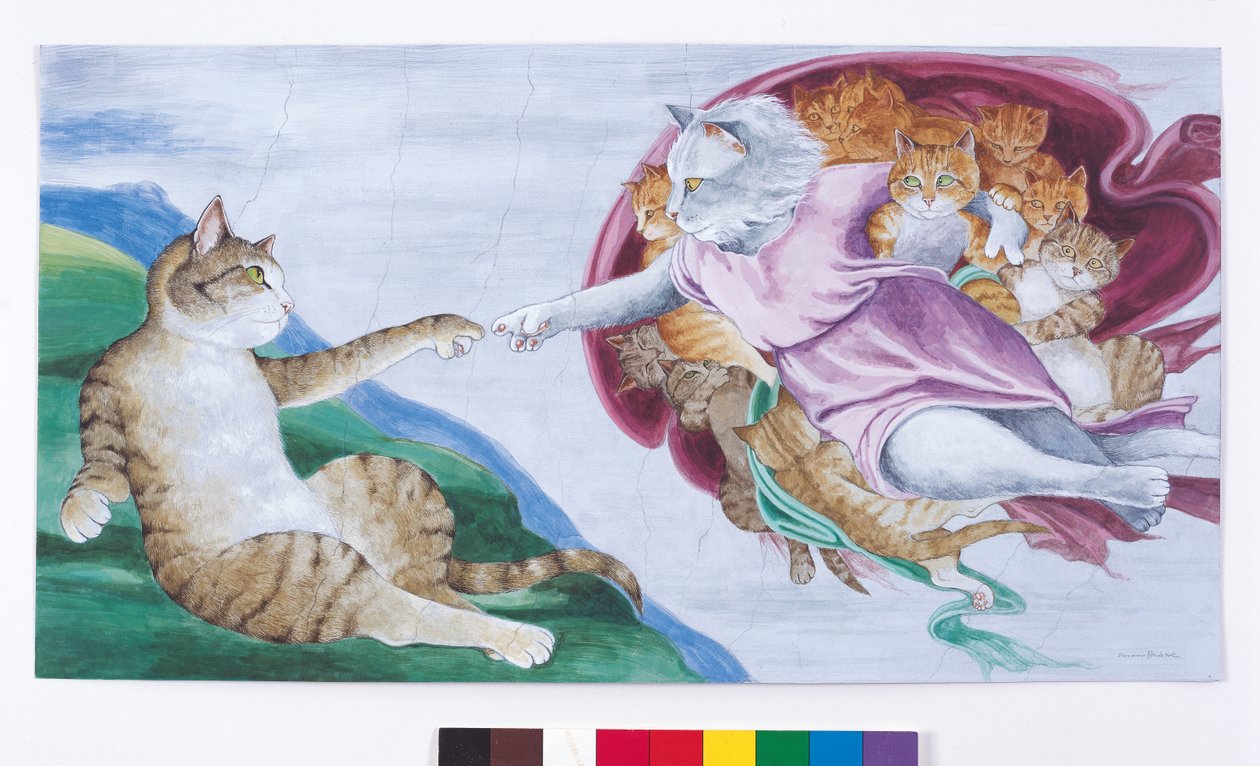 Illusztráció a Cats Galore! A kulturált macskák kompendiuma (kiad. 2015) alkotó: Susan Herbert