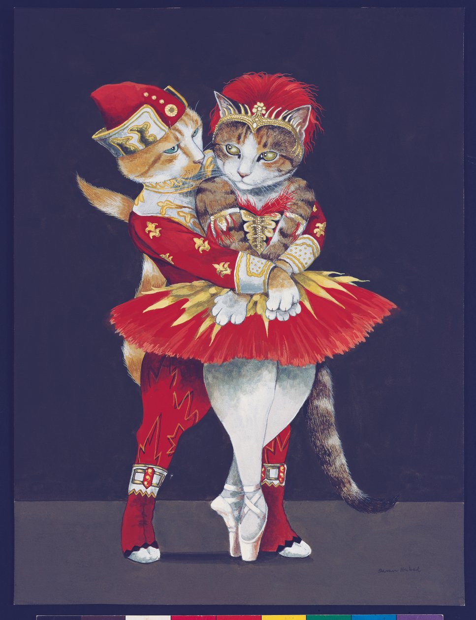 Illusztráció a Cats Galore! A kulturált macskák kompendiuma (kiad. 2015) alkotó: Susan Herbert