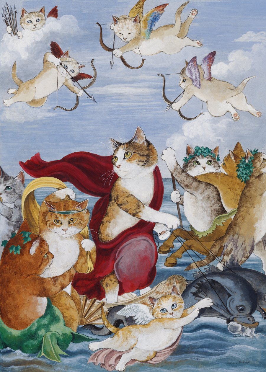 Illusztráció a Cats Galore! A kulturált macskák kompendiuma (kiad. 2015) alkotó: Susan Herbert