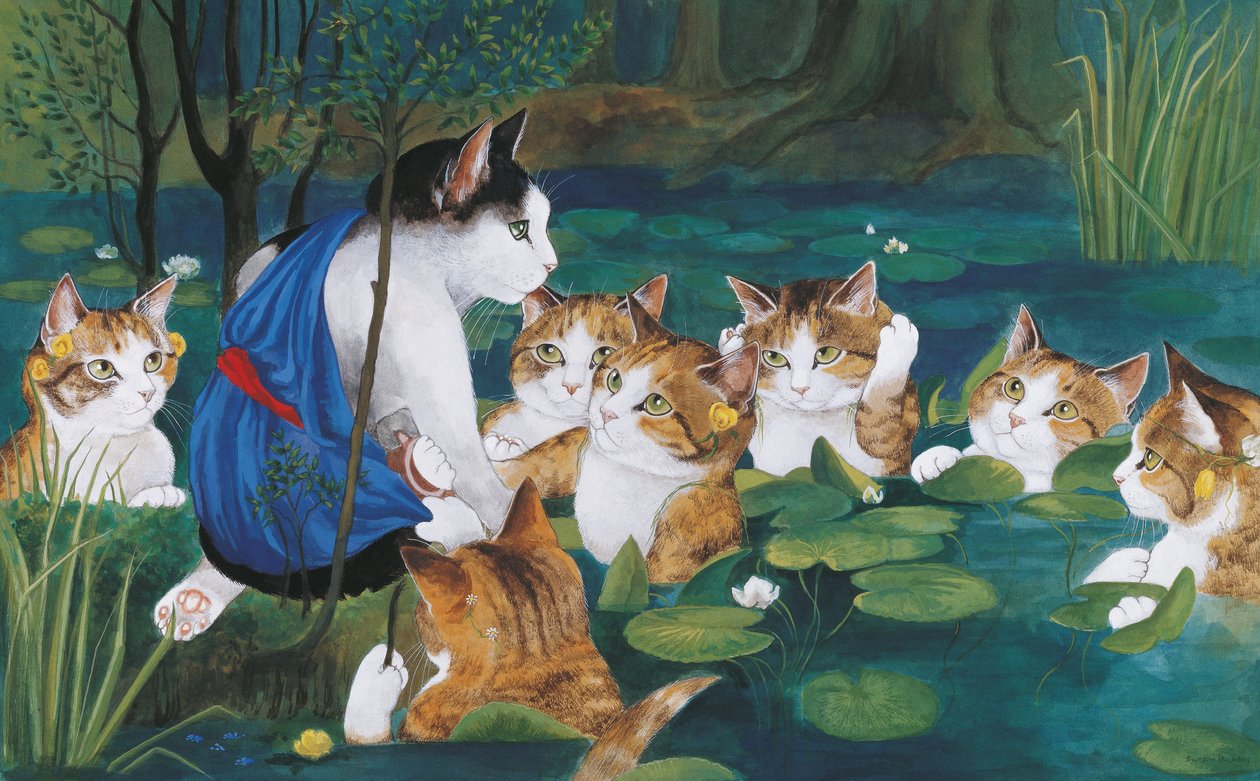 Illusztráció a Cats Galore! A kulturált macskák kompendiuma (kiad. 2015) alkotó: Susan Herbert