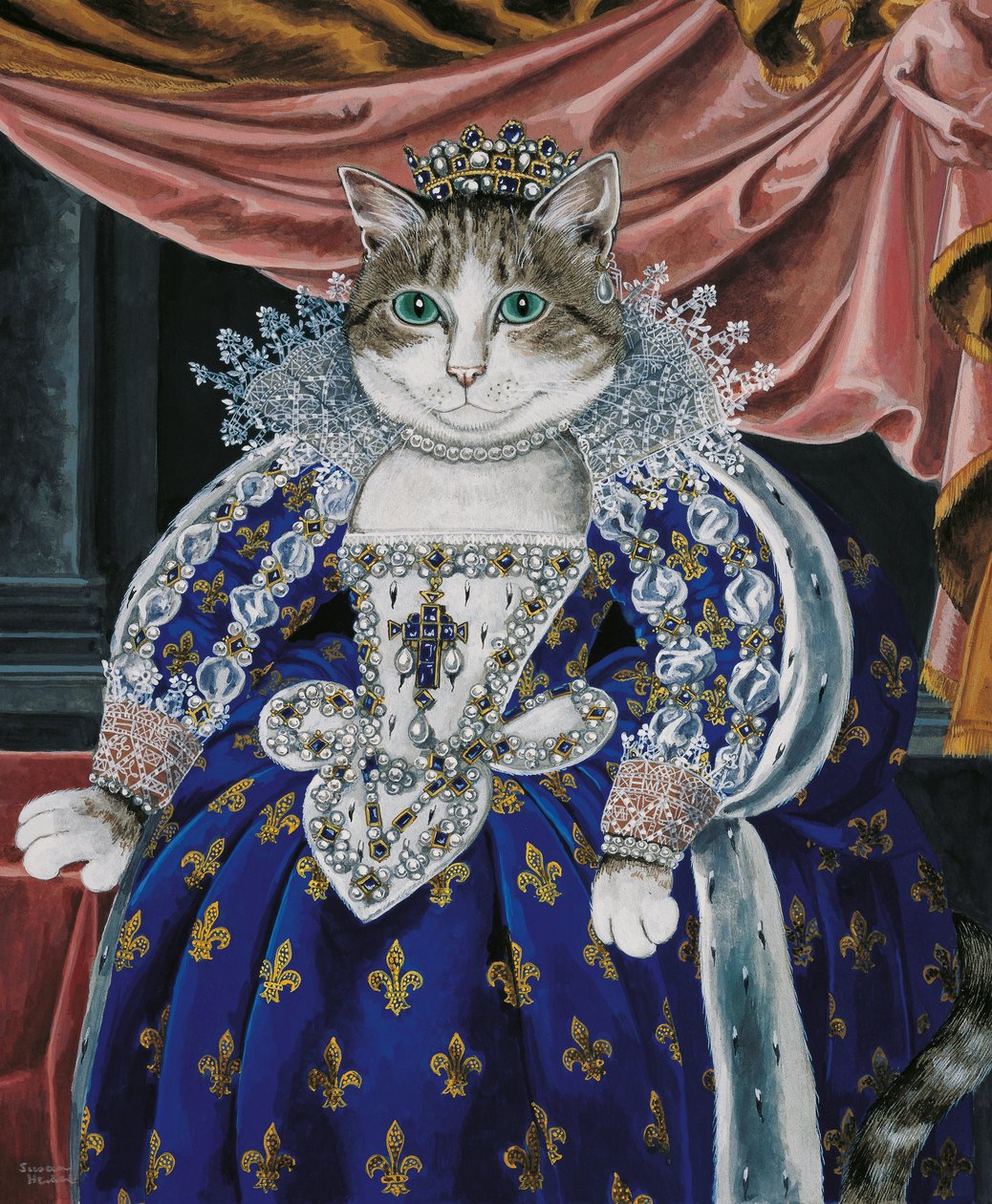 Illusztráció a Cats Galore! A kulturált macskák kompendiuma (kiad. 2015) alkotó: Susan Herbert
