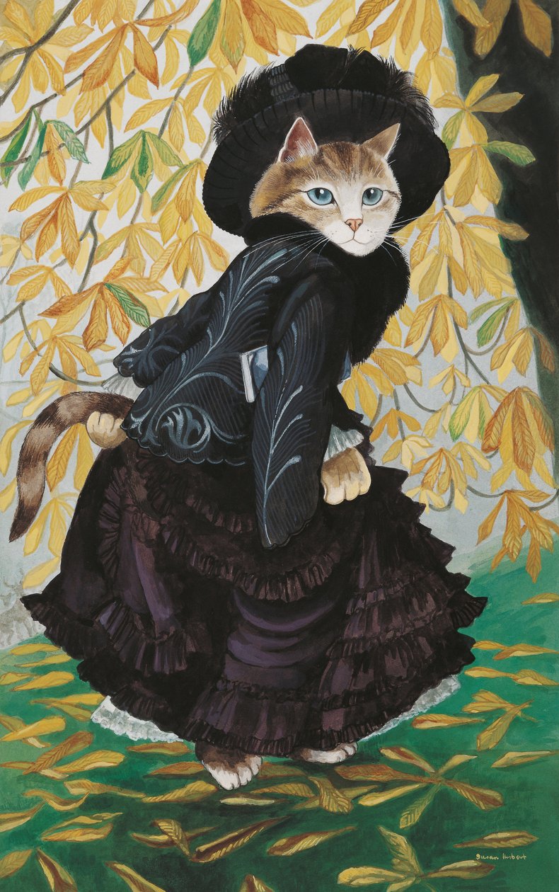 Illusztráció a Cats Galore! A kulturált macskák kompendiuma (kiad. 2015) alkotó: Susan Herbert