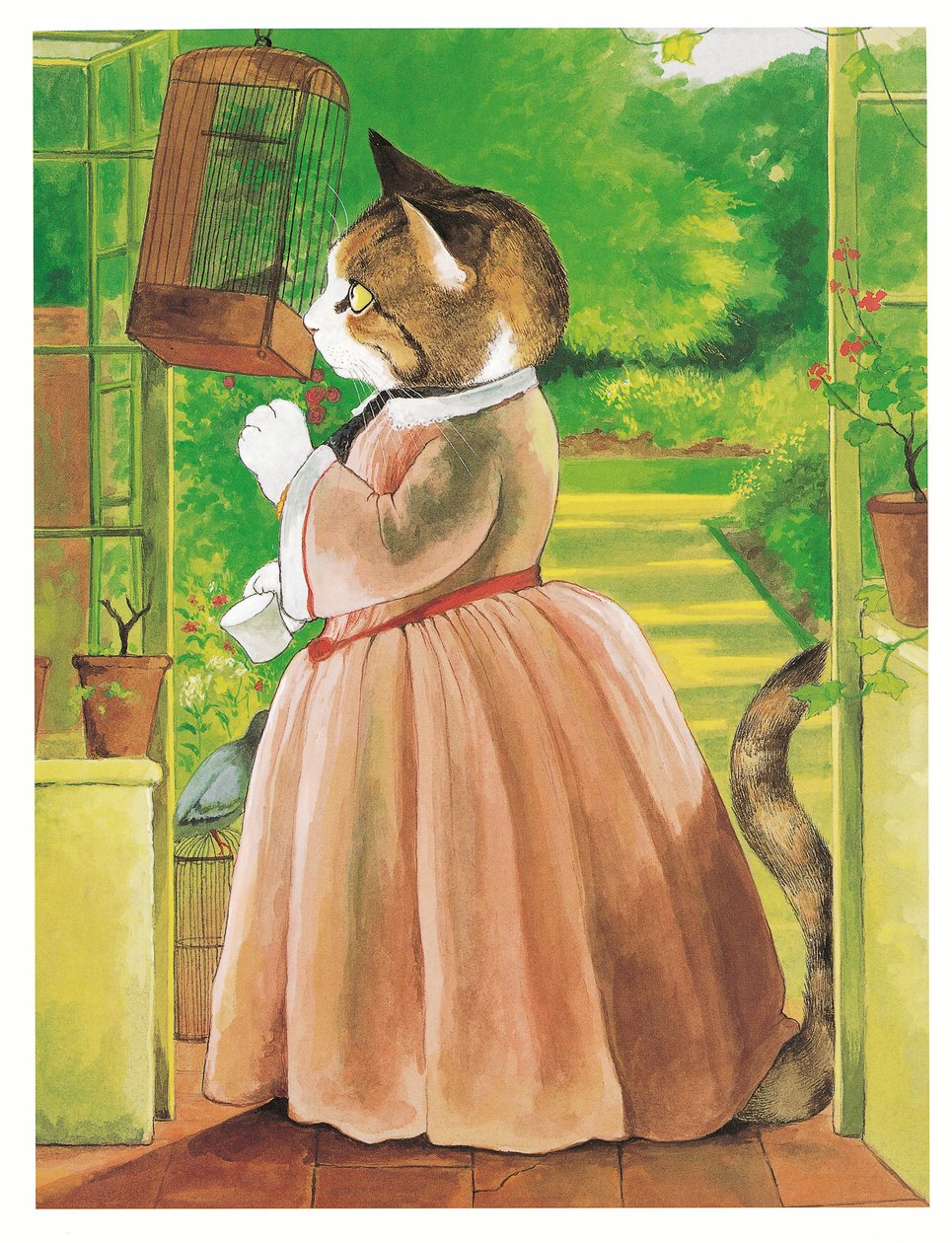 Illusztráció a Pre-Raffaelite Cats (kiadó 1999) című kötetből alkotó: Susan Herbert