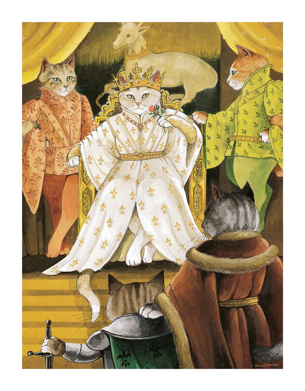 Illusztráció a Shakespeare Macskákból: Poster Book (pub. 2016) alkotó: Susan Herbert