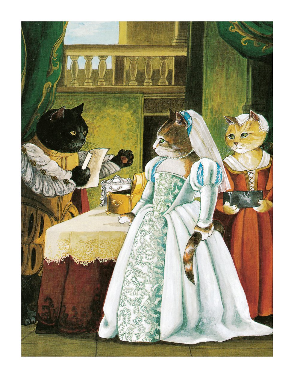 Illusztráció a Shakespeare Macskákból: Poster Book (pub. 2016) alkotó: Susan Herbert