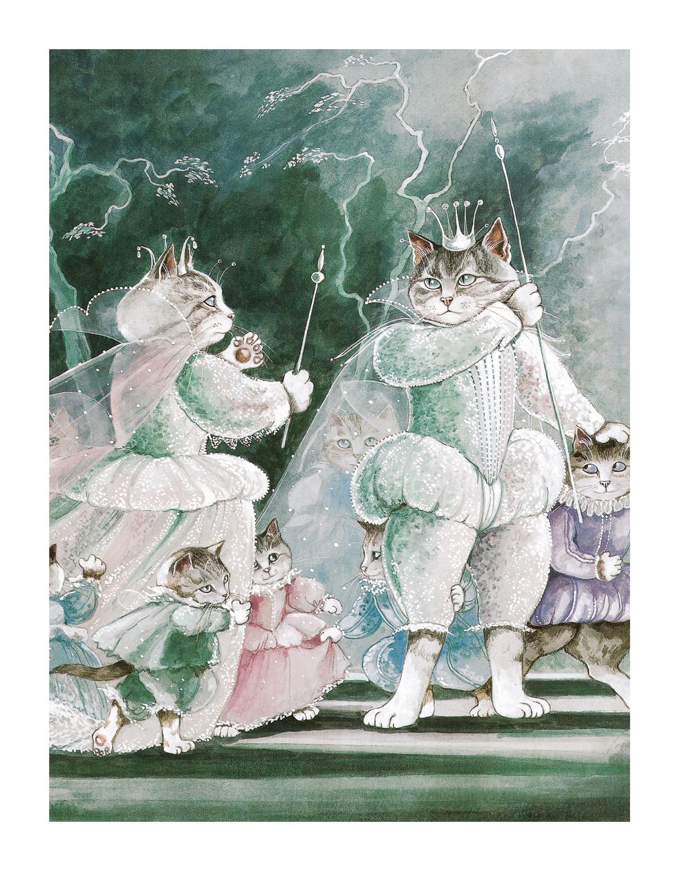 Illusztráció a Shakespeare Macskákból: Poster Book (pub. 2016) alkotó: Susan Herbert
