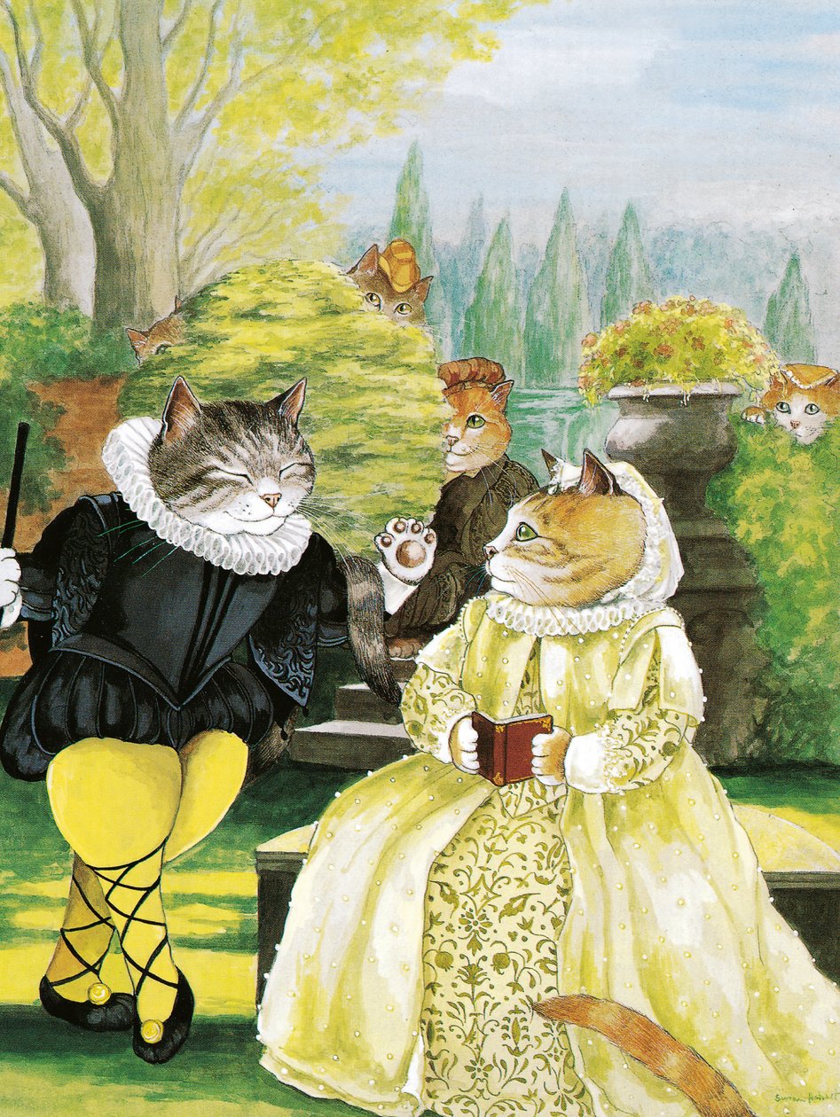 Illusztráció a Shakespeare Macskákból: Poster Book (pub. 2016) alkotó: Susan Herbert