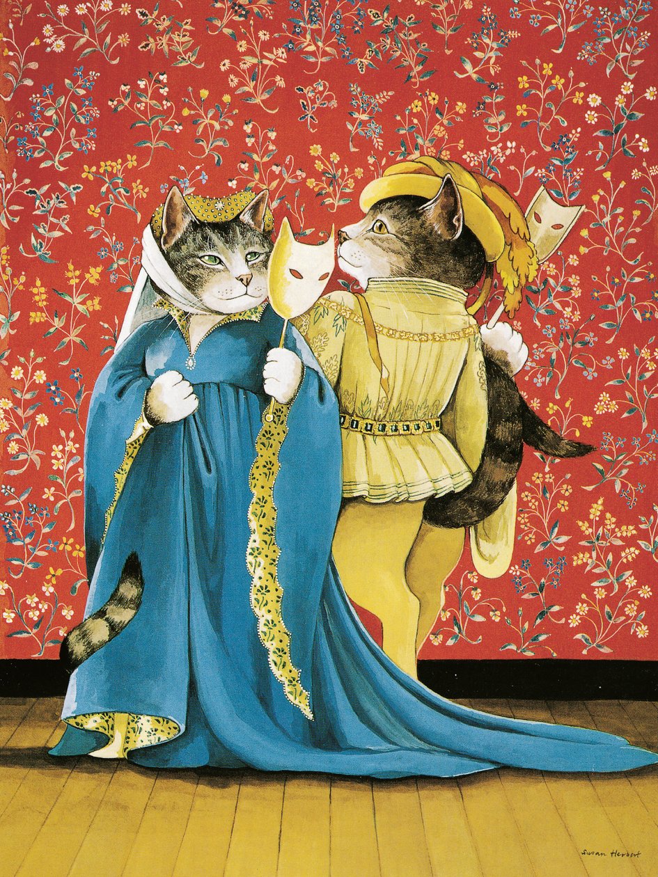 Illusztráció a Shakespeare Macskákból: Poster Book (pub. 2016) alkotó: Susan Herbert