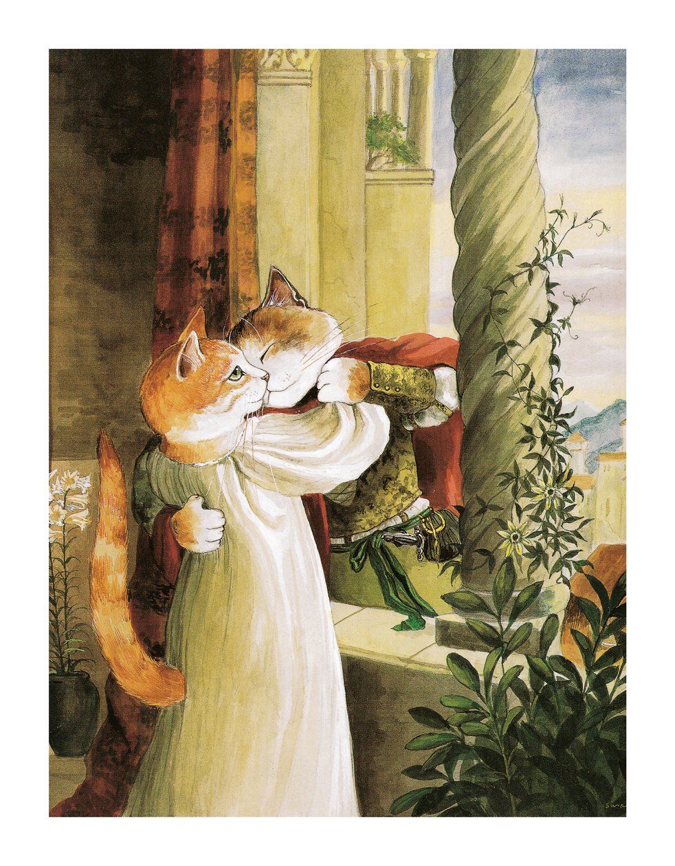 Illusztráció a Shakespeare Macskákból: Poster Book (pub. 2016) alkotó: Susan Herbert