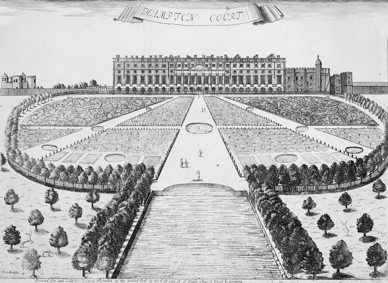 Hampton Court East Front, 1830 körül alkotó: Sutton Nicholls