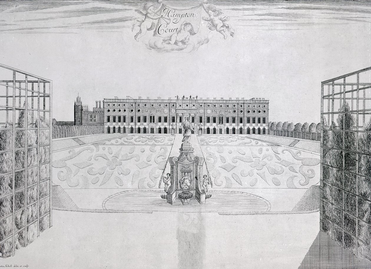 Hampton Court South Front, 1830 körül alkotó: Sutton Nicholls