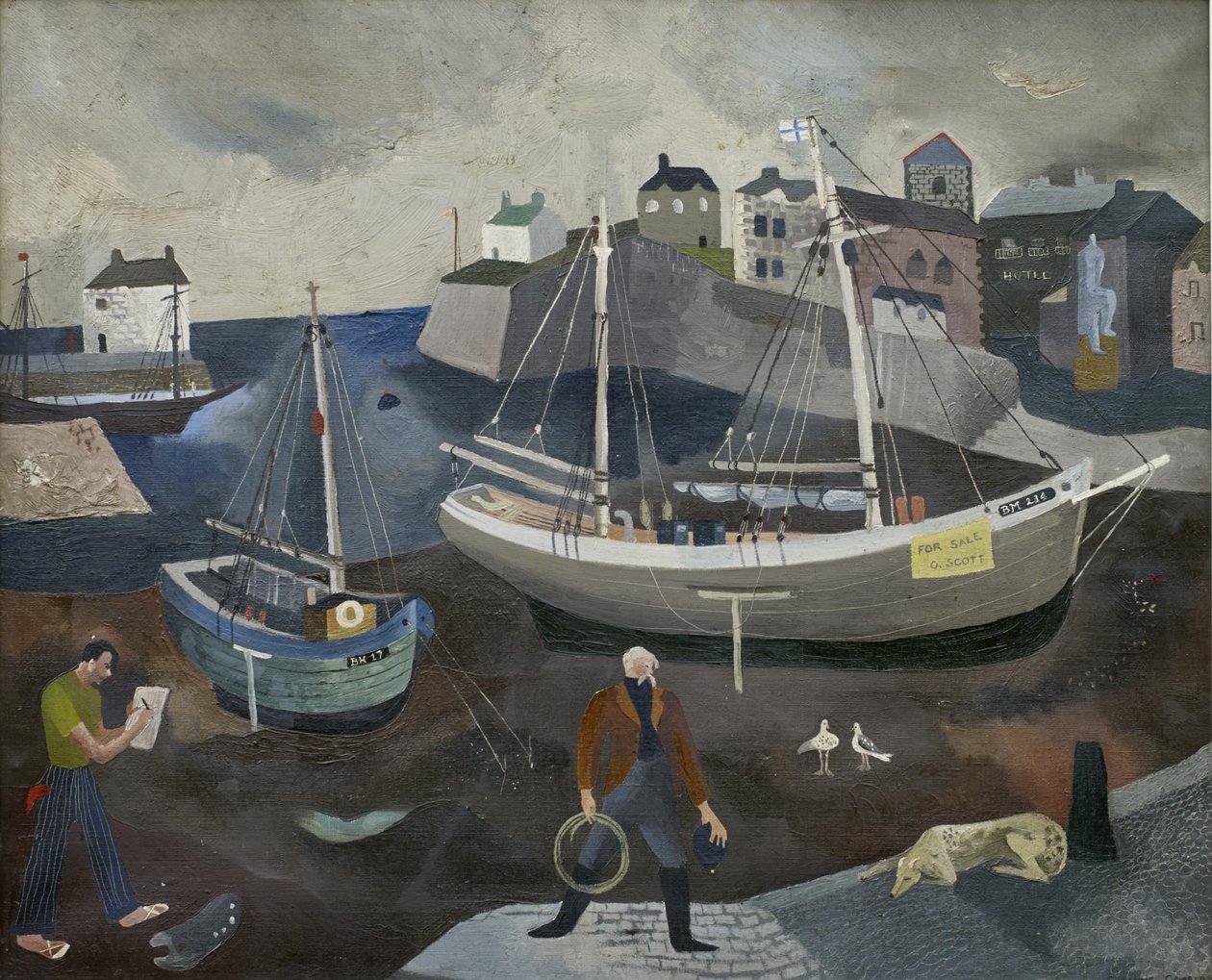 Brixham Harbour (olaj, vászon) alkotó: Suzanne Cooper