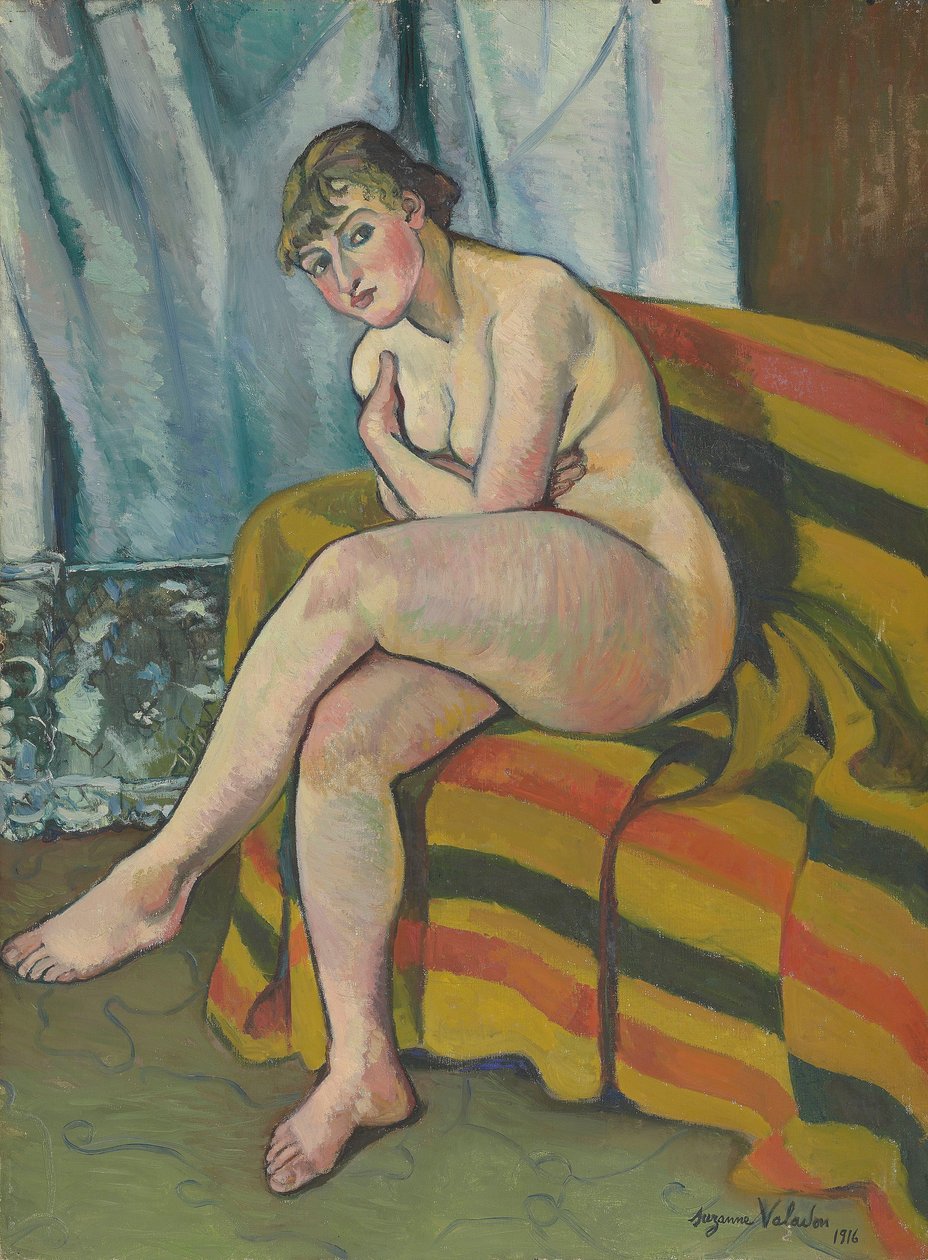 Meztelenül egy kanapén alkotó: Suzanne Valadon