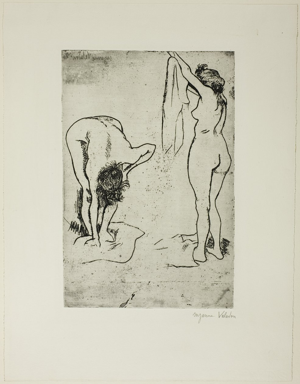 Két nő szárítja magát alkotó: Suzanne Valadon