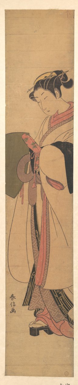Ein Mädchen als Komuso alkotó: Suzuki Harunobu