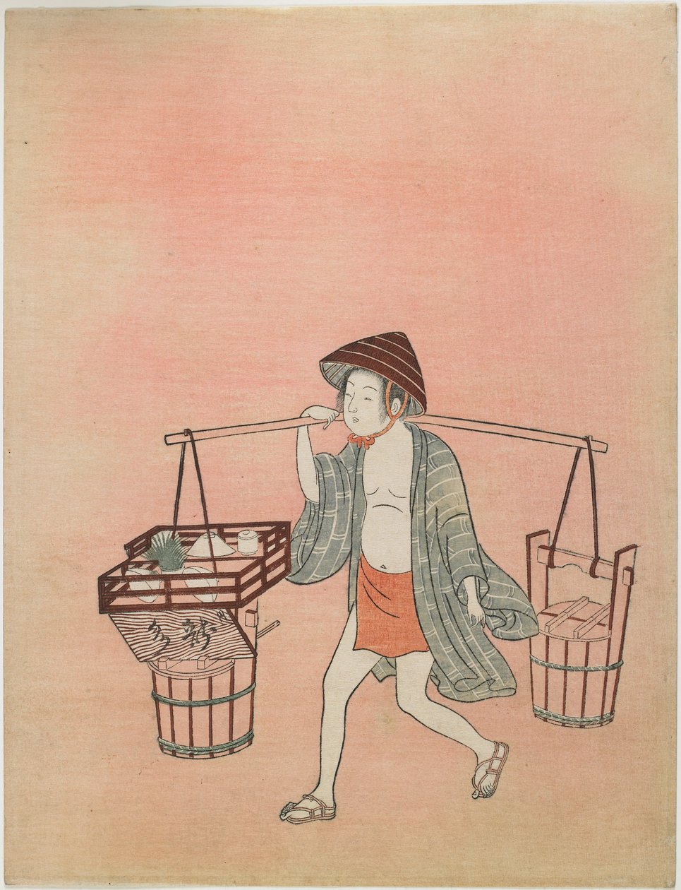 Vízárus (második állapot) alkotó: Suzuki Harunobu