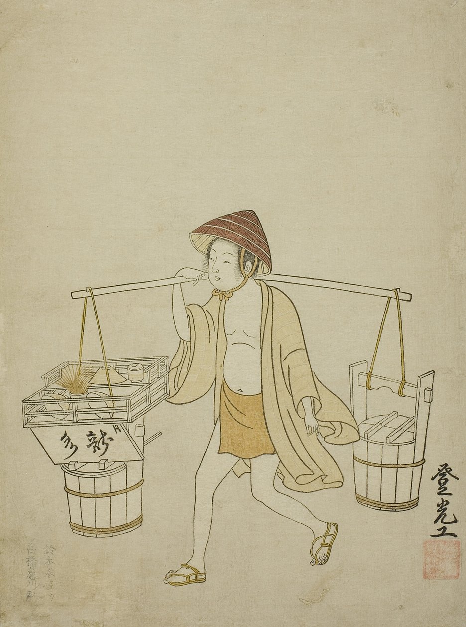 Egy vízárus, 1765 alkotó: Suzuki Harunobu