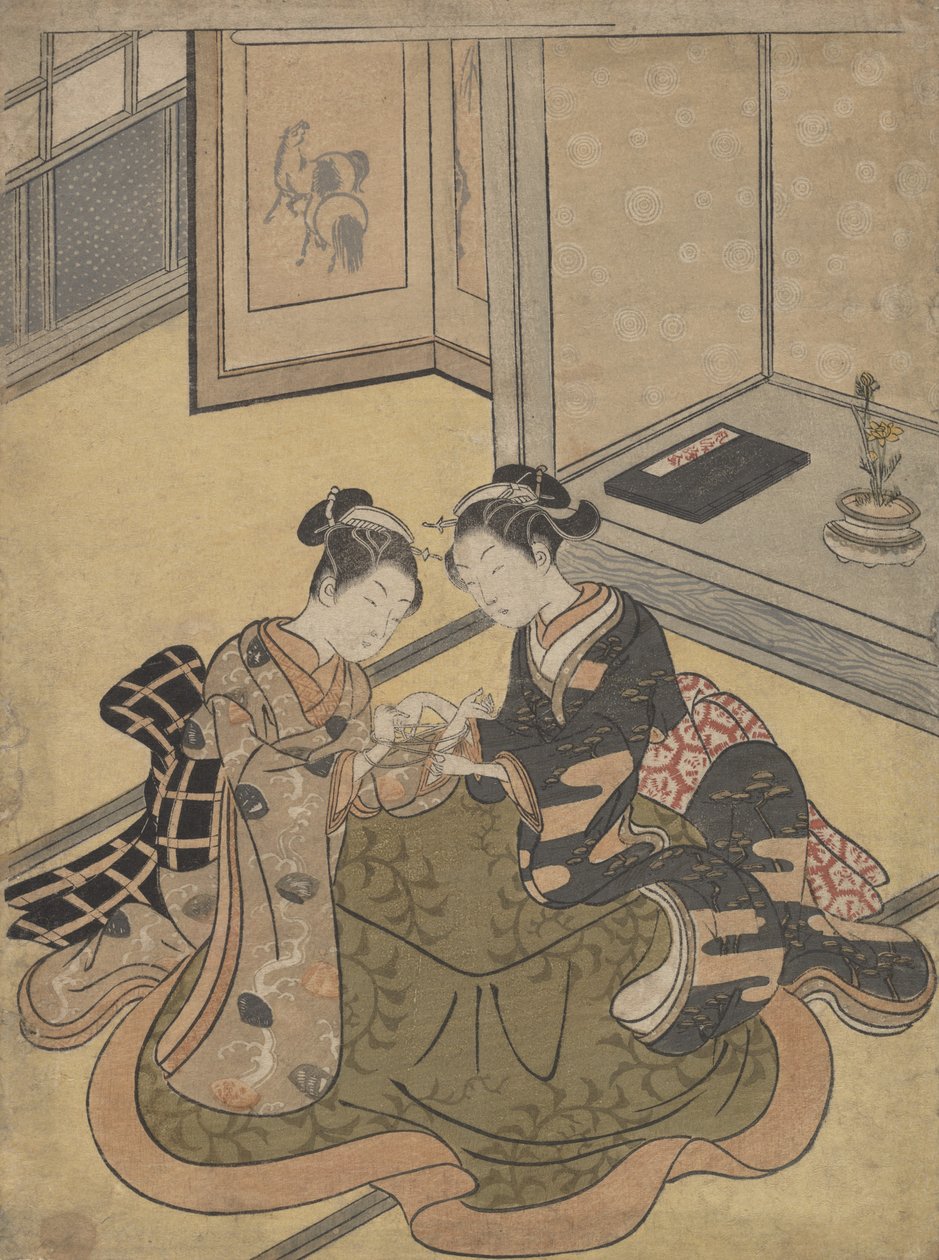 Macskabölcső, kb. 1765., kb. 1765. alkotó: Suzuki Harunobu