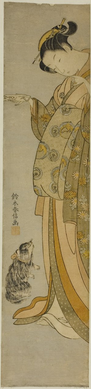 udvarhölgy kedvencével alkotó: Suzuki Harunobu