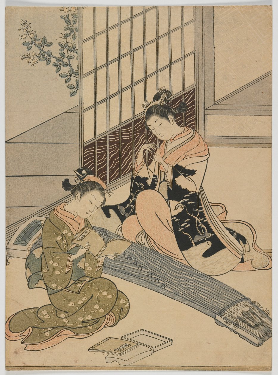 A kotoi leszálló libák, Edo-korszak, 1766 körül (színes fatömbnyomat) alkotó: Suzuki Harunobu