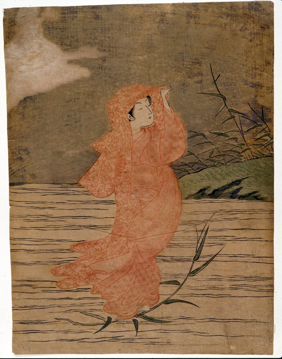 Dharma a vízen. Harunobu Suzuki (1724/25-1770) nyomatai. alkotó: Suzuki Harunobu
