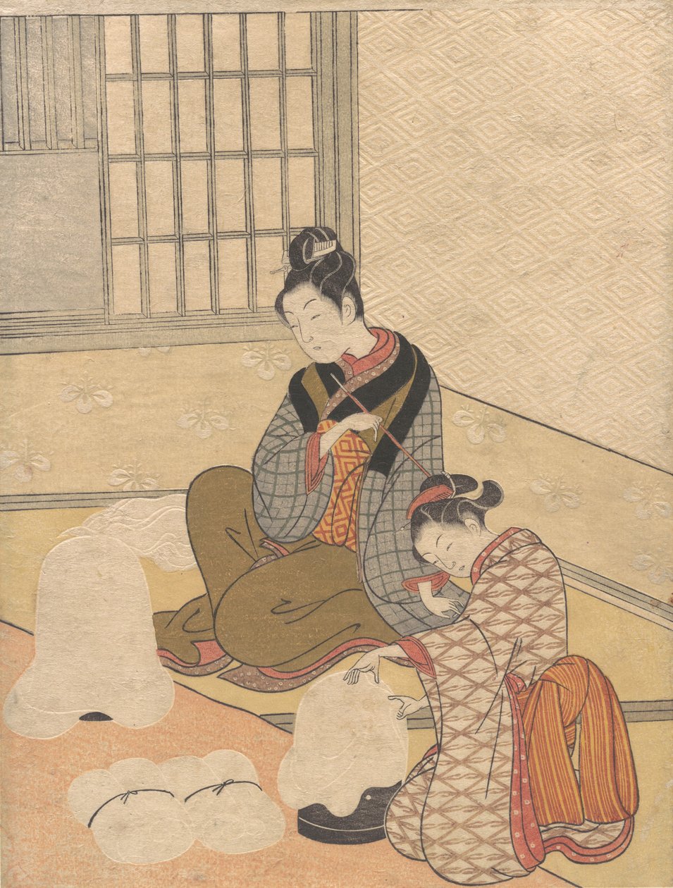 Esti hó a Nurioke-on, az Eight Parlor Views sorozatból, kb. 1766., kb. 1766. alkotó: Suzuki Harunobu