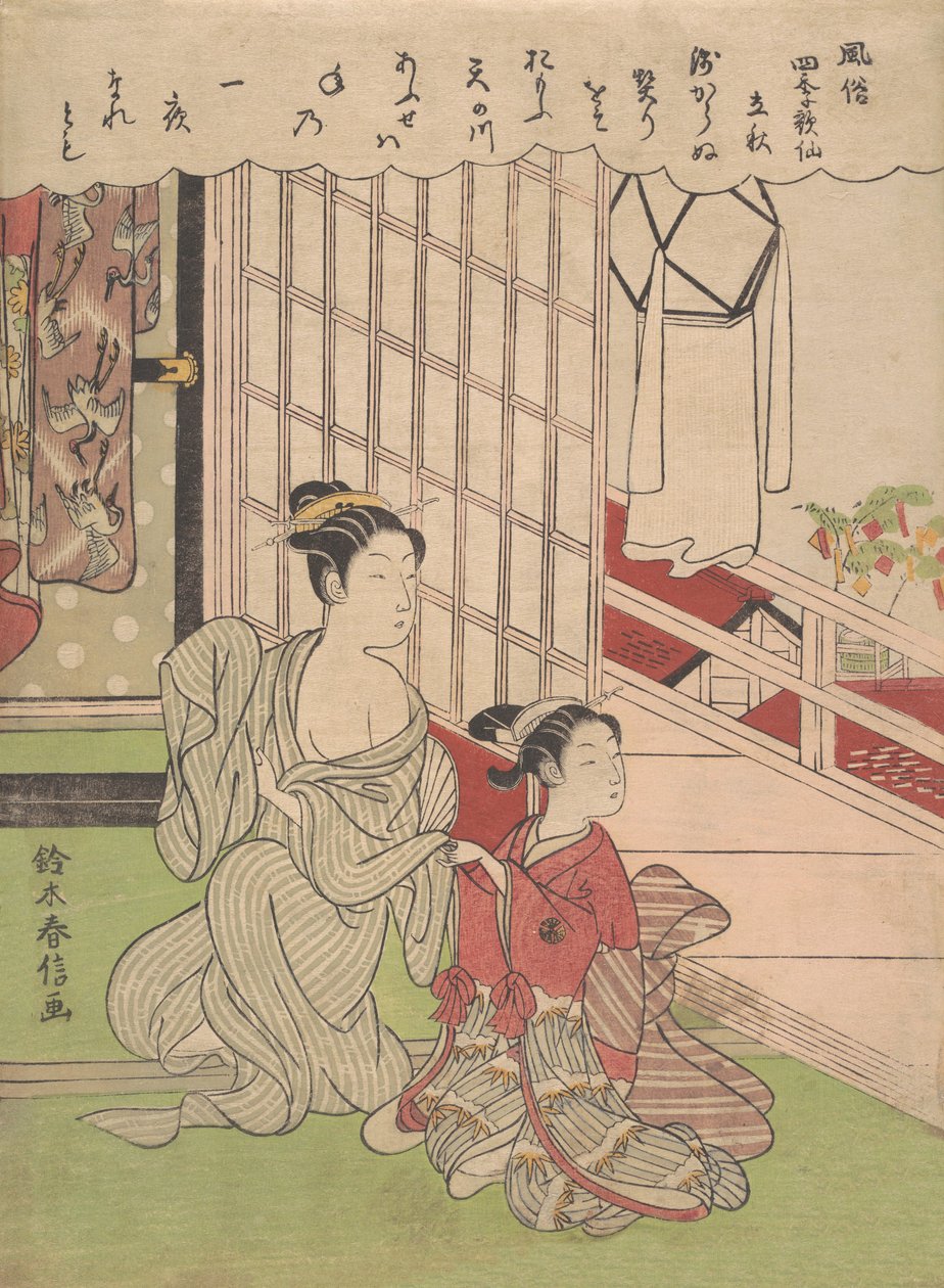 Az ősz első napja Risshu, kb. 1765. alkotó: Suzuki Harunobu
