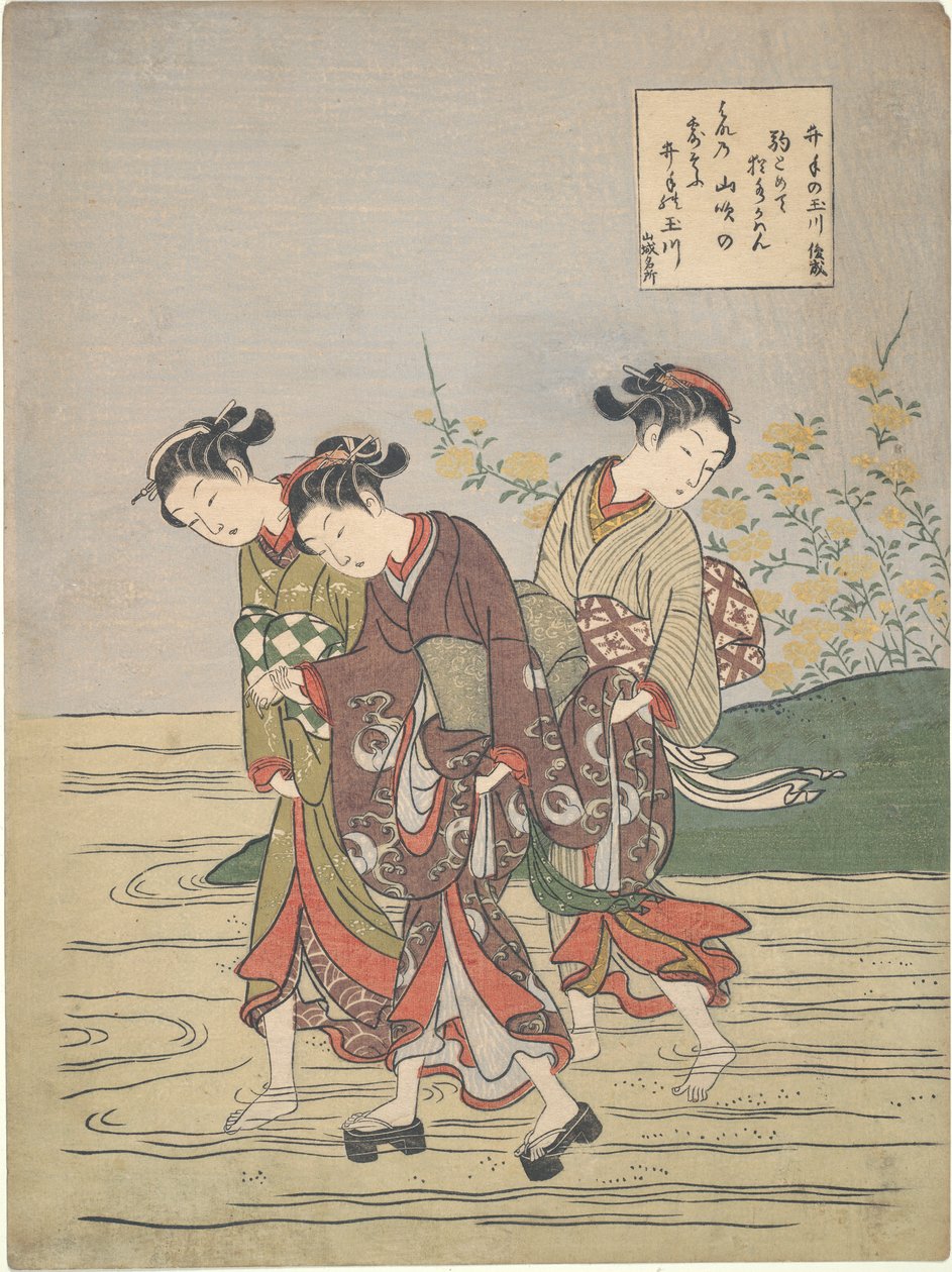Lányok az Ide no Tamagawa-ban alkotó: Suzuki Harunobu