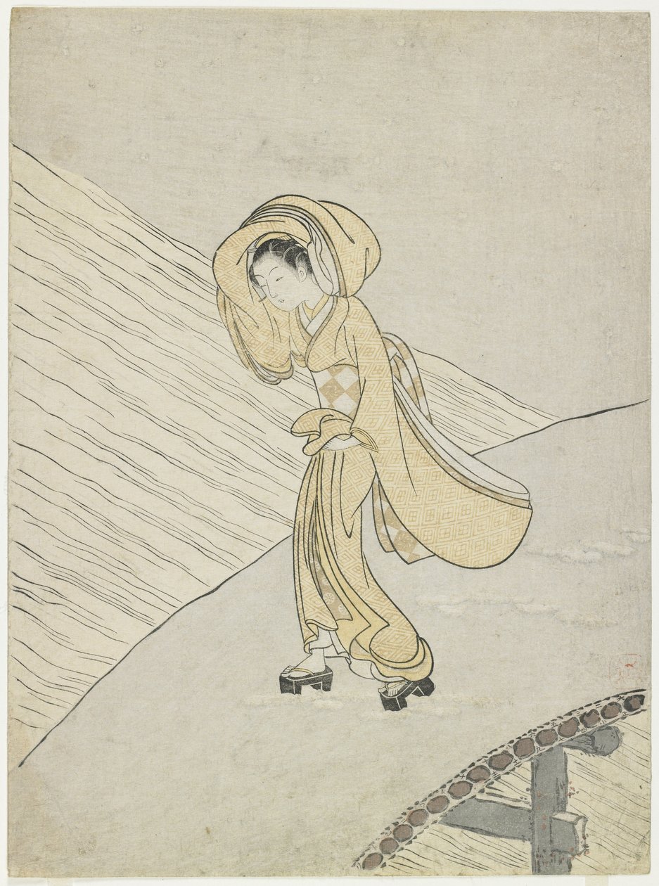 Feltételezve, hogy Fujiwara hanyatlása Poe m C Rossin g A különbség, 1765 alkotó: Suzuki Harunobu